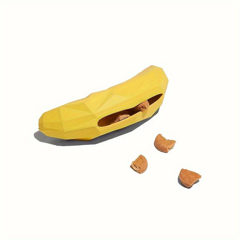 dog banana chewing toy yellow